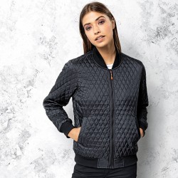 Plain Women's quilted flight jacket 2786